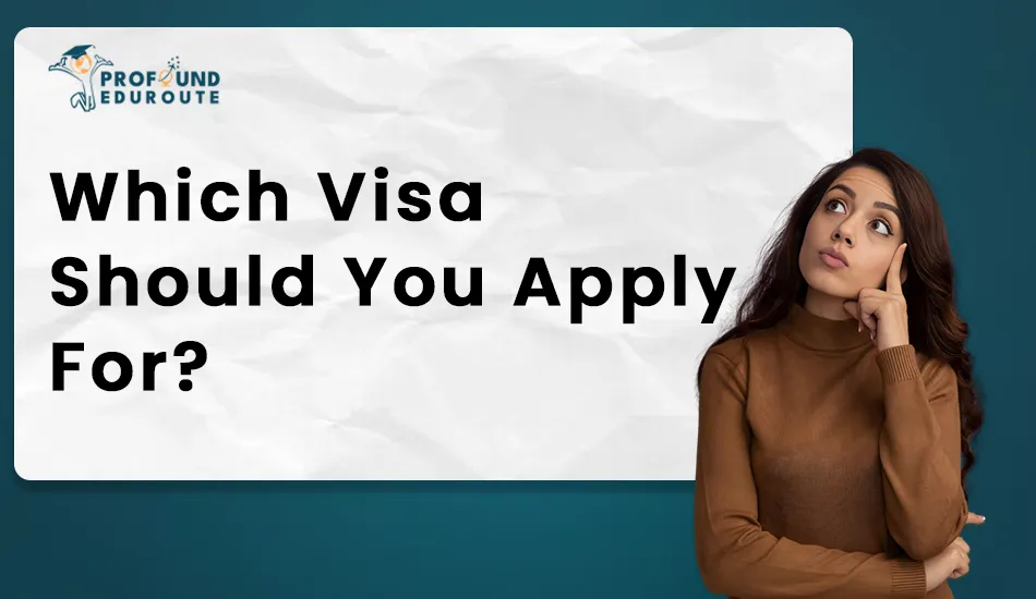 Thoughtful woman considering visa options, illustrating the decision between applying for an immigrant or nonimmigrant visa based on travel purpose and stay duration.