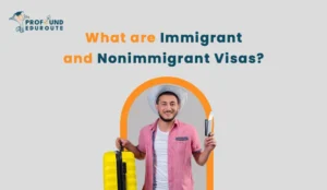 Smiling traveler holding passport and suitcase, symbolizing the difference between immigrant and nonimmigrant visas for travel, education, or work abroad.