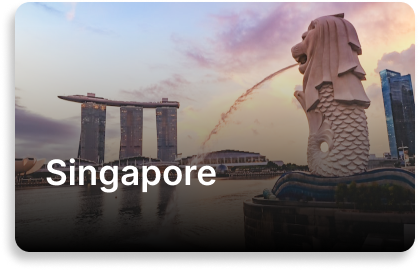 Merlion statue and Marina Bay Sands skyline in Singapore representing visitor visa services offered by the best visitor visa consultant in Ahmedabad with expert documentation guidance